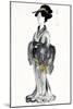 Geisha I Black and Gold-Chris Paschke-Mounted Art Print