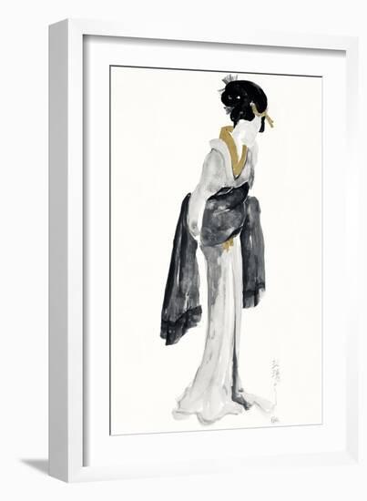 Geisha II Black and Gold-Chris Paschke-Framed Premium Giclee Print