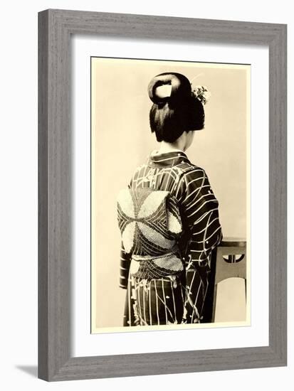 Geisha in Kimono-null-Framed Art Print