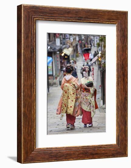 Geisha, Kyoto, Japan-Peter Adams-Framed Photographic Print