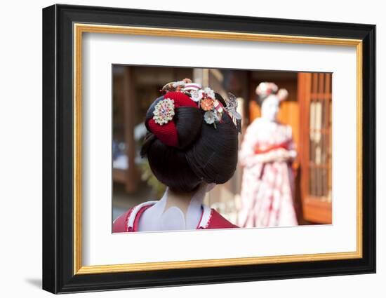 Geisha, Kyoto, Japan-Peter Adams-Framed Photographic Print