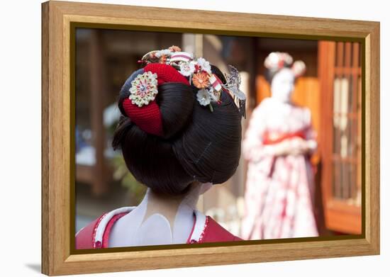 Geisha, Kyoto, Japan-Peter Adams-Framed Premier Image Canvas