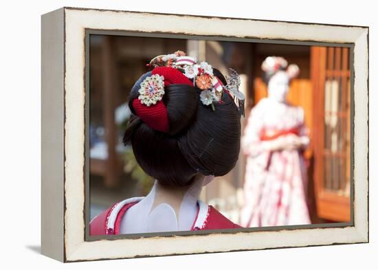 Geisha, Kyoto, Japan-Peter Adams-Framed Premier Image Canvas