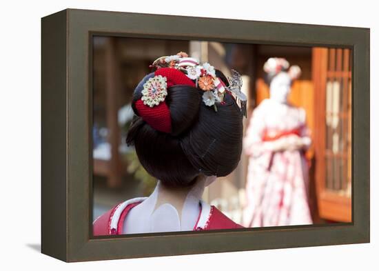 Geisha, Kyoto, Japan-Peter Adams-Framed Premier Image Canvas