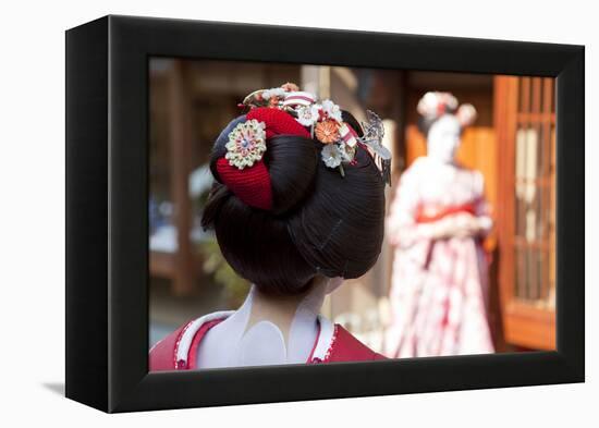 Geisha, Kyoto, Japan-Peter Adams-Framed Premier Image Canvas