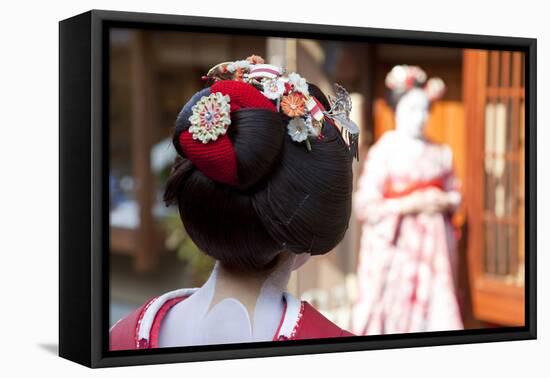 Geisha, Kyoto, Japan-Peter Adams-Framed Premier Image Canvas