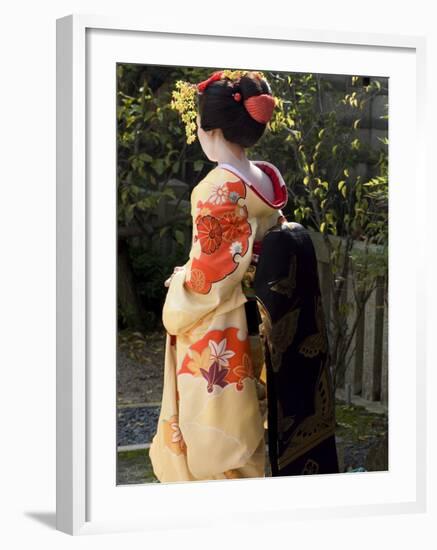 Geisha, Maiko in Gion, Kyoto City, Honshu, Japan-Christian Kober-Framed Photographic Print