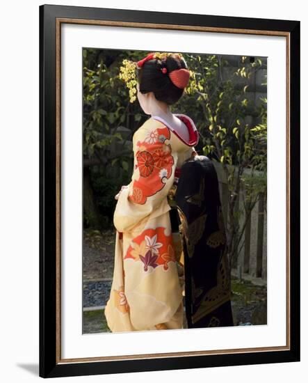 Geisha, Maiko in Gion, Kyoto City, Honshu, Japan-Christian Kober-Framed Photographic Print