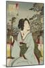 Geisha, No Date (Woodblock Print)-Toyohara Kunichika-Mounted Giclee Print