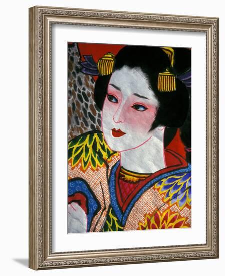 Geisha, Warrior Folk Art, Takamatsu, Shikoku, Japan-Dave Bartruff-Framed Photographic Print