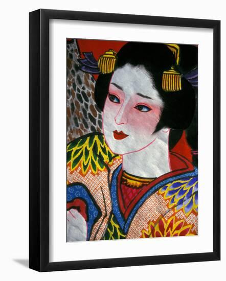 Geisha, Warrior Folk Art, Takamatsu, Shikoku, Japan-Dave Bartruff-Framed Photographic Print