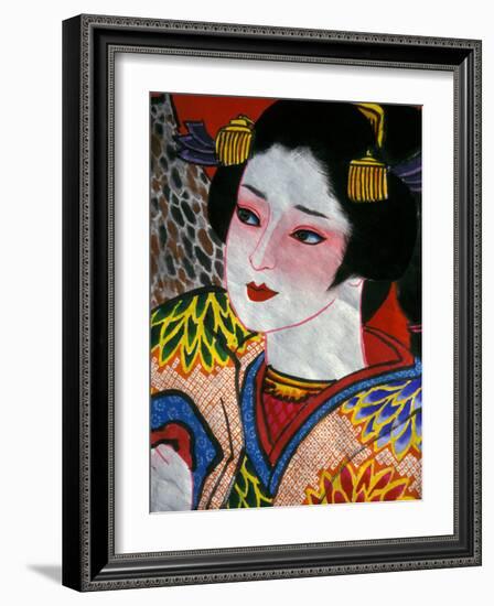 Geisha, Warrior Folk Art, Takamatsu, Shikoku, Japan-Dave Bartruff-Framed Photographic Print