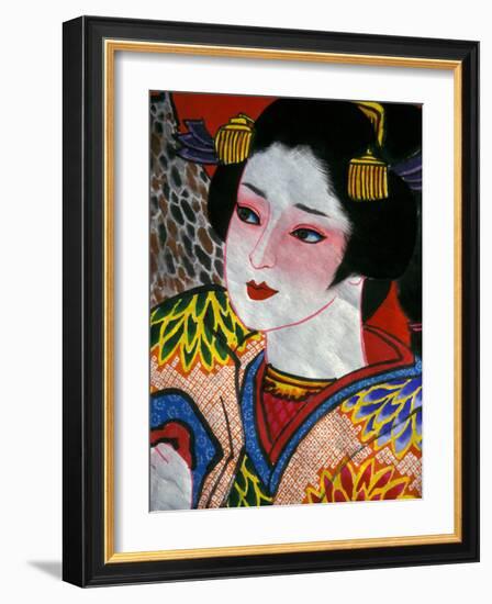 Geisha, Warrior Folk Art, Takamatsu, Shikoku, Japan-Dave Bartruff-Framed Photographic Print