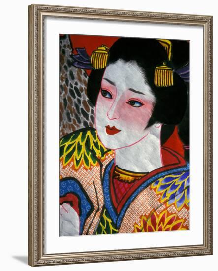 Geisha, Warrior Folk Art, Takamatsu, Shikoku, Japan-Dave Bartruff-Framed Photographic Print