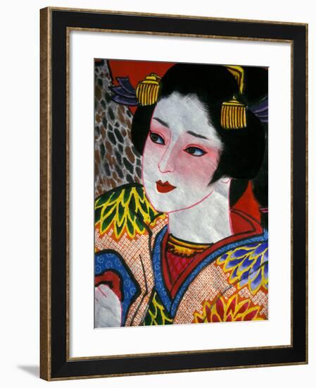 Geisha, Warrior Folk Art, Takamatsu, Shikoku, Japan-Dave Bartruff-Framed Photographic Print