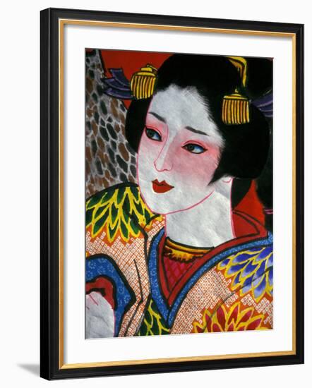 Geisha, Warrior Folk Art, Takamatsu, Shikoku, Japan-Dave Bartruff-Framed Photographic Print