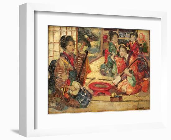 Geishas in an Interior, 1894-Edward Atkinson Hornel-Framed Giclee Print