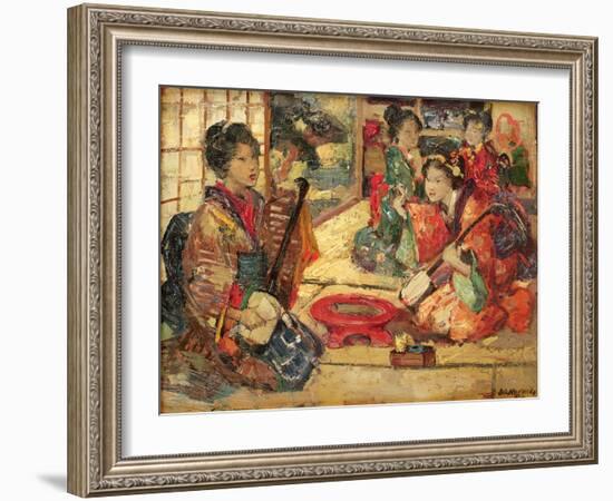 Geishas in an Interior, 1894-Edward Atkinson Hornel-Framed Giclee Print