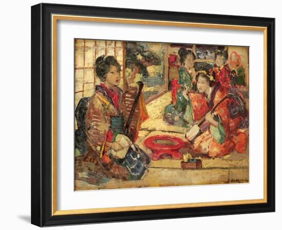 Geishas in an Interior, 1894-Edward Atkinson Hornel-Framed Giclee Print