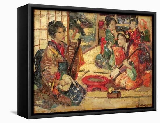 Geishas in an Interior, 1894-Edward Atkinson Hornel-Framed Premier Image Canvas