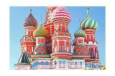 Domes Of The Famous Head Of St. Basil'S Cathedral On Red Square, Moscow, Russia-gelia78-Art Print