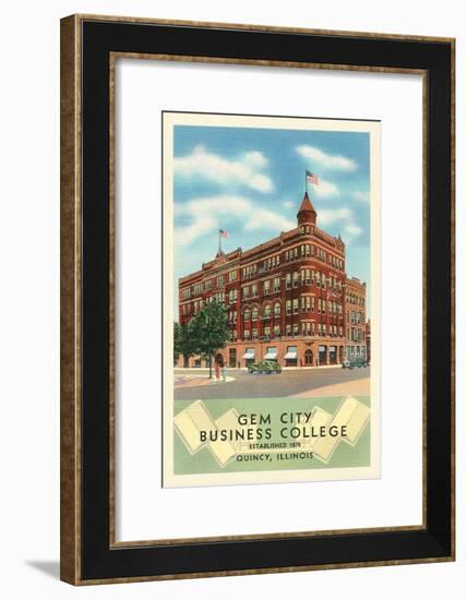 Gem City Business College, Quincy, Illinois-null-Framed Art Print