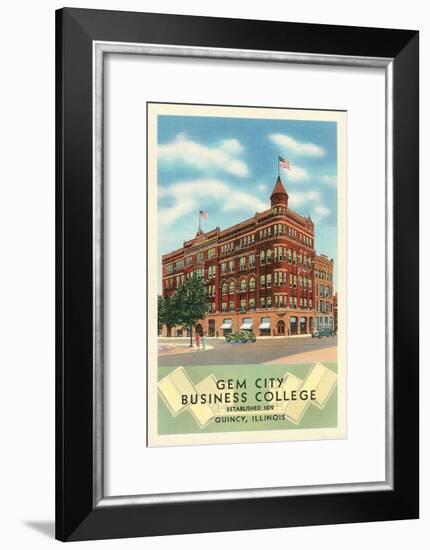 Gem City Business College, Quincy, Illinois-null-Framed Art Print