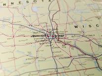 Map of Minneapolis and St. Paul-gemenacom-Framed Art Print