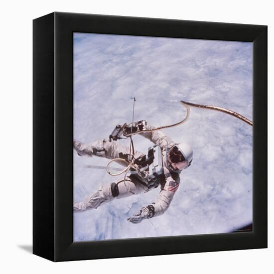 Gemini 4 Astronaut Edward H. White II Floating in Space During First American Spacewalk-James A^ Mcdivitt-Framed Premier Image Canvas