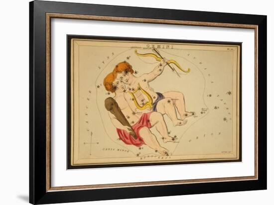 Gemini Constellation, Zodiac Sign, 1825-Science Source-Framed Giclee Print