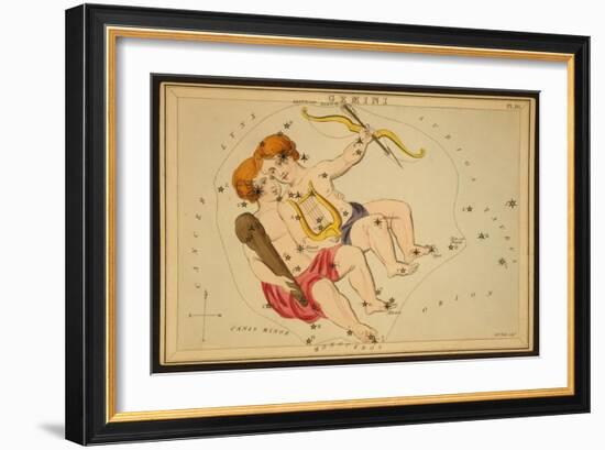 Gemini Constellation, Zodiac Sign, 1825-Science Source-Framed Giclee Print
