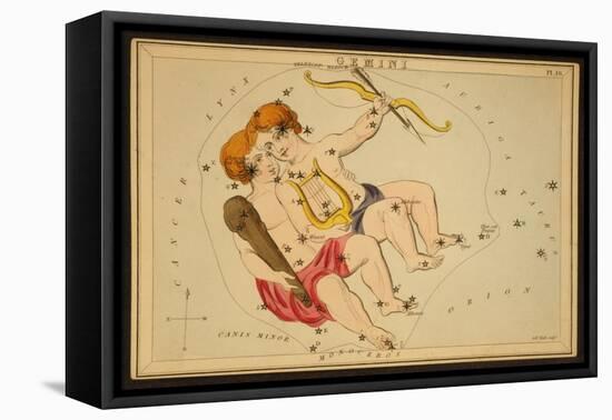 Gemini Constellation, Zodiac Sign, 1825-Science Source-Framed Premier Image Canvas