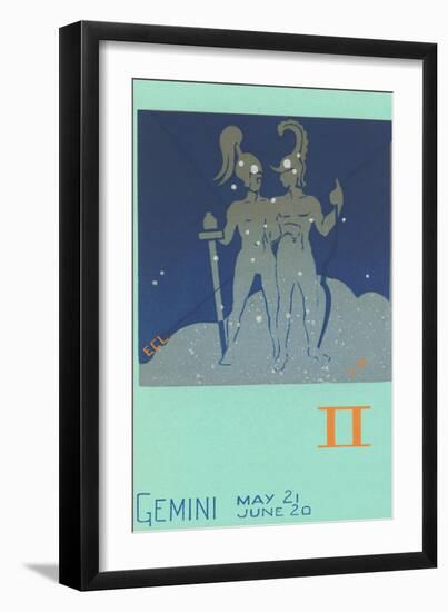 Gemini, the Twins-null-Framed Art Print