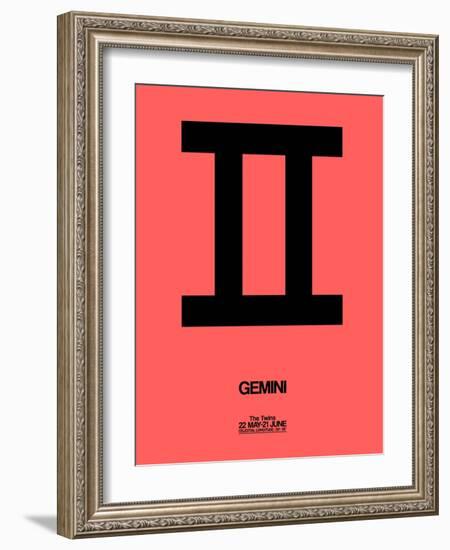 Gemini Zodiac Sign Black-NaxArt-Framed Art Print