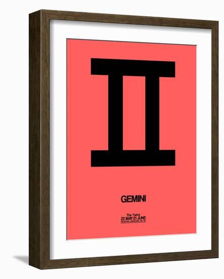 Gemini Zodiac Sign Black-NaxArt-Framed Art Print