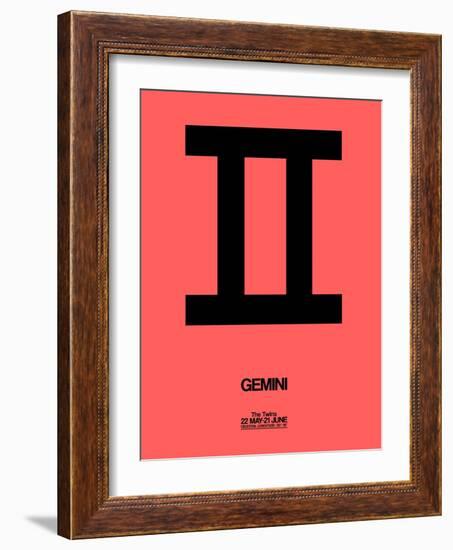 Gemini Zodiac Sign Black-NaxArt-Framed Art Print