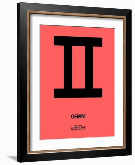 Gemini Zodiac Sign Black-NaxArt-Framed Art Print