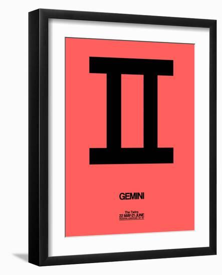 Gemini Zodiac Sign Black-NaxArt-Framed Art Print