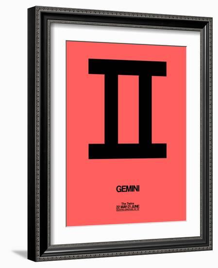 Gemini Zodiac Sign Black-NaxArt-Framed Art Print