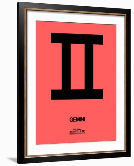 Gemini Zodiac Sign Black-NaxArt-Framed Art Print