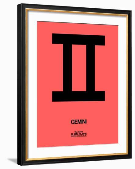 Gemini Zodiac Sign Black-NaxArt-Framed Art Print