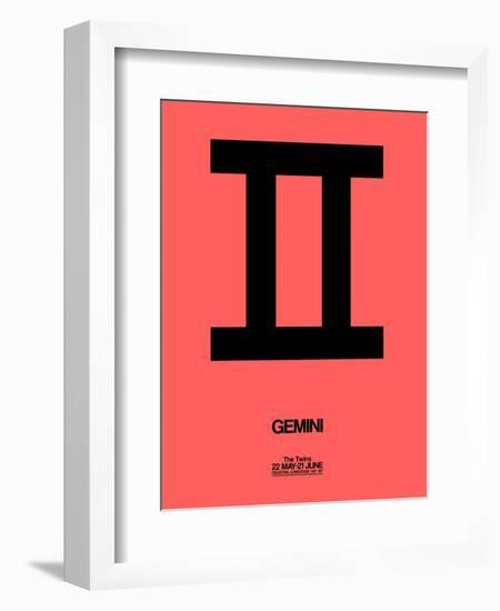 Gemini Zodiac Sign Black-NaxArt-Framed Art Print