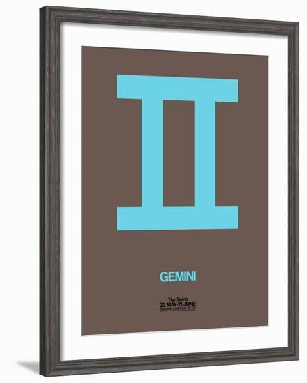 Gemini Zodiac Sign Blue-NaxArt-Framed Art Print