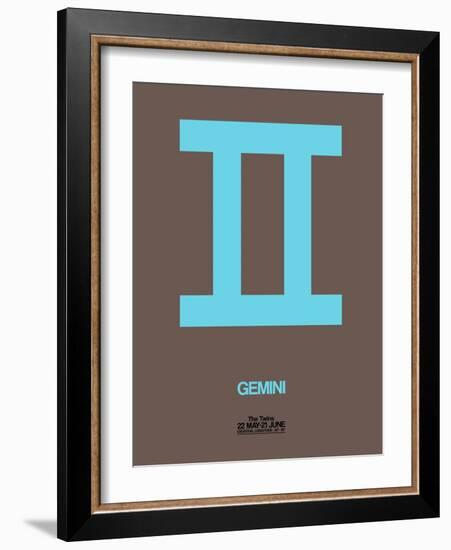 Gemini Zodiac Sign Blue-NaxArt-Framed Art Print