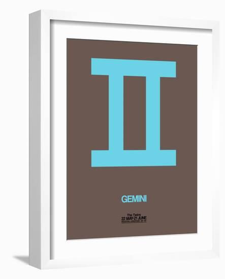 Gemini Zodiac Sign Blue-NaxArt-Framed Art Print