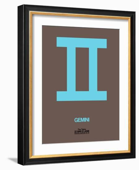 Gemini Zodiac Sign Blue-NaxArt-Framed Art Print