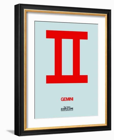 Gemini Zodiac Sign Red-NaxArt-Framed Art Print