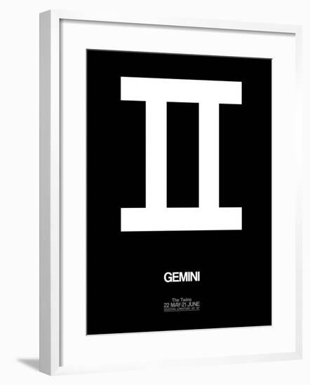 Gemini Zodiac Sign White-NaxArt-Framed Art Print