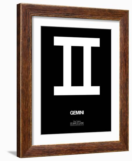 Gemini Zodiac Sign White-NaxArt-Framed Art Print