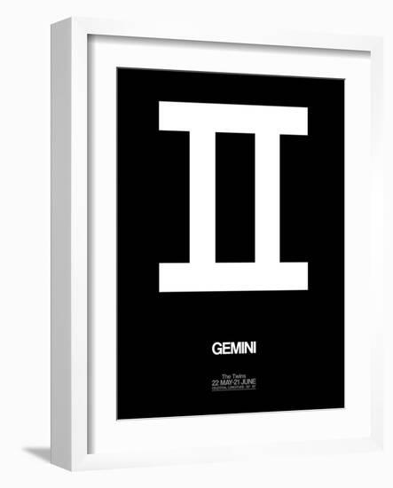 Gemini Zodiac Sign White-NaxArt-Framed Art Print